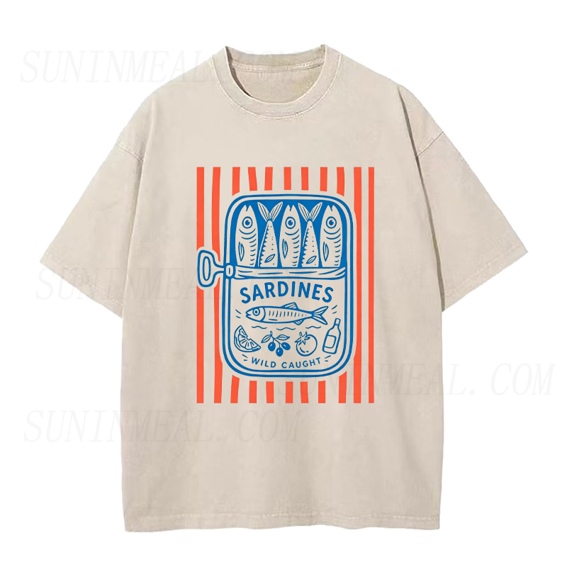 Retro Wild Caught Sardines Unisex Tee
