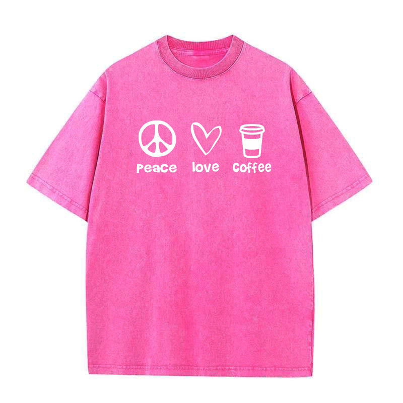 Peace Love Coffee Unisex Tee