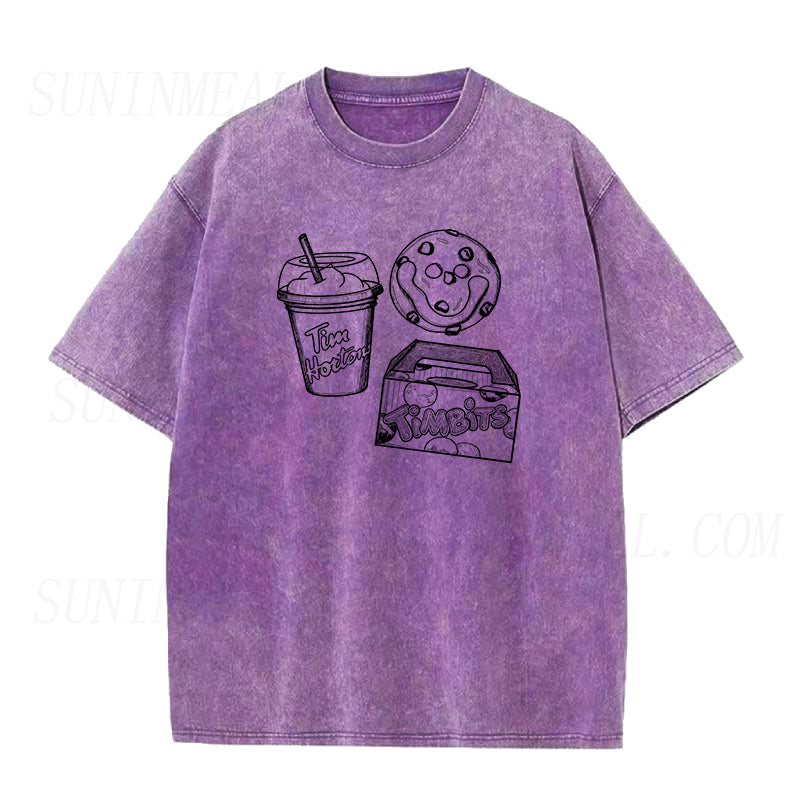 Coffee Iced Capp Donut Cookie Unisex Tee