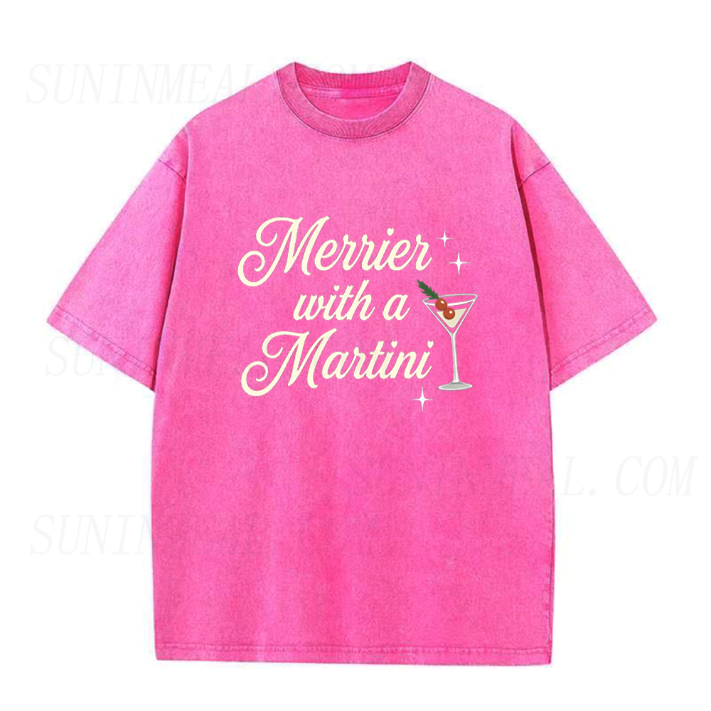 Merrier with A Martini Unisex Tee