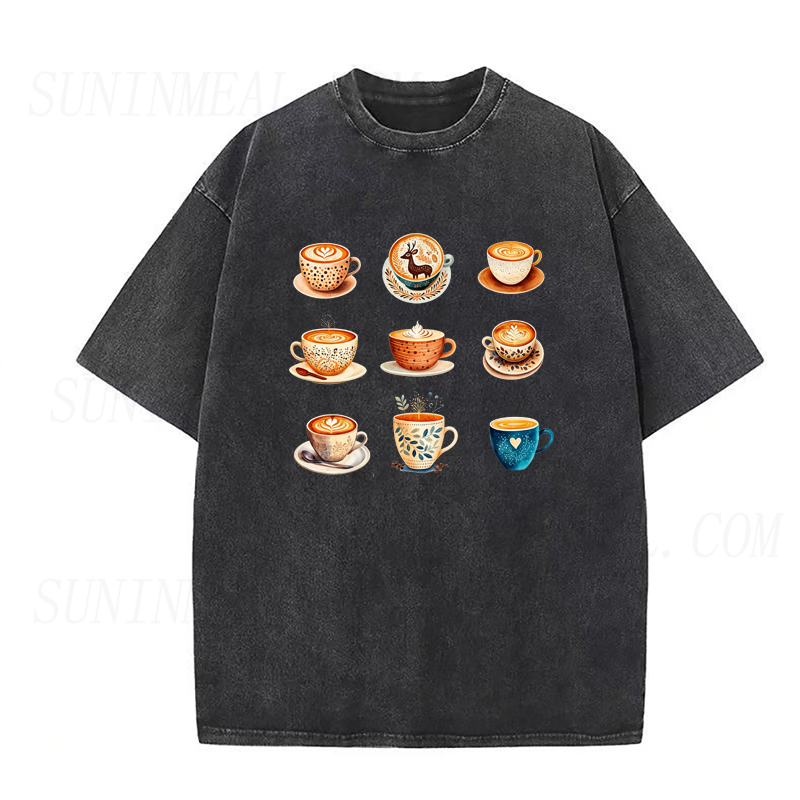 Whimsical Coffee Cup Collection Unisex Tee