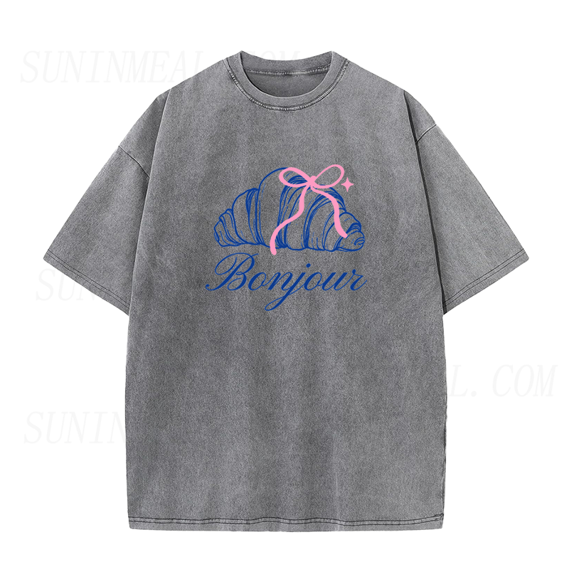 Bonjour Croissant Unisex Tee