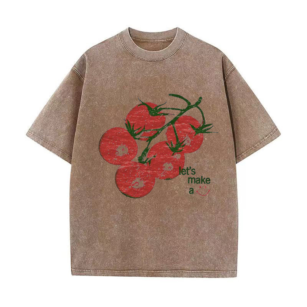 トマトの笑顔を作ろう ユニセックスTシャツ