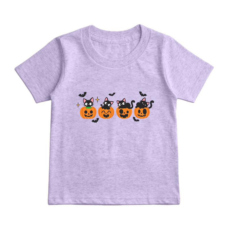 Cat Pumpkin Kids T-Shirt