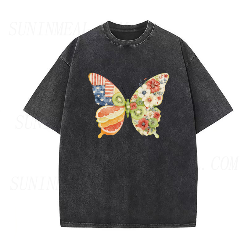 Fruit & Flower Patriot Butterfly Unisex Tee
