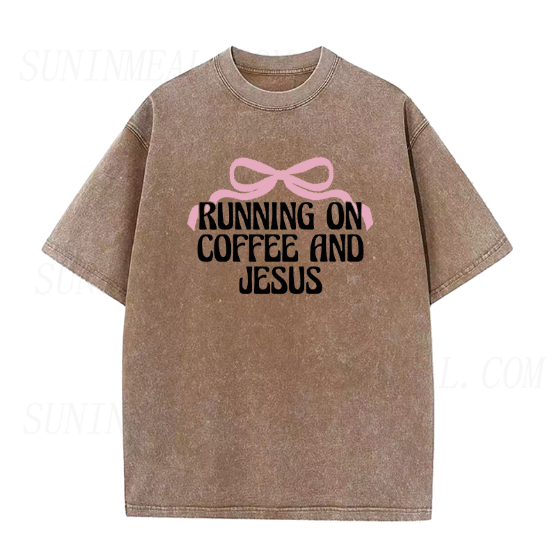 Running on Coffee and Jesus Unisex Tee