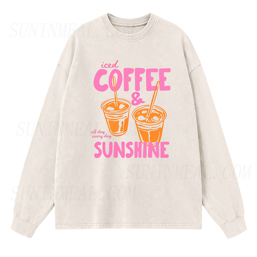 Iced Coffee & Sunshine Long Sleeve Unisex Tee
