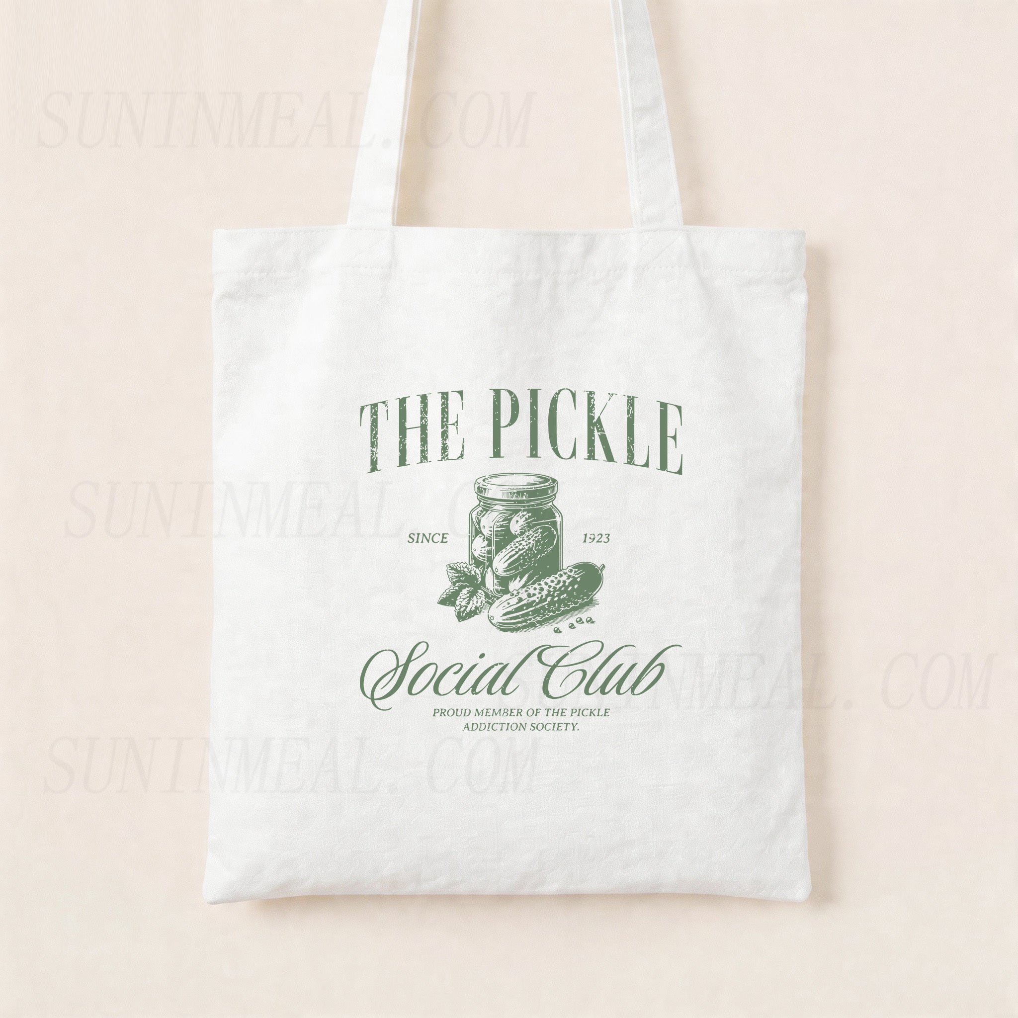 The Pickle Social Club Canvas Tote Bag