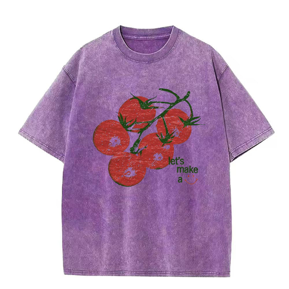 トマトの笑顔を作ろう ユニセックスTシャツ