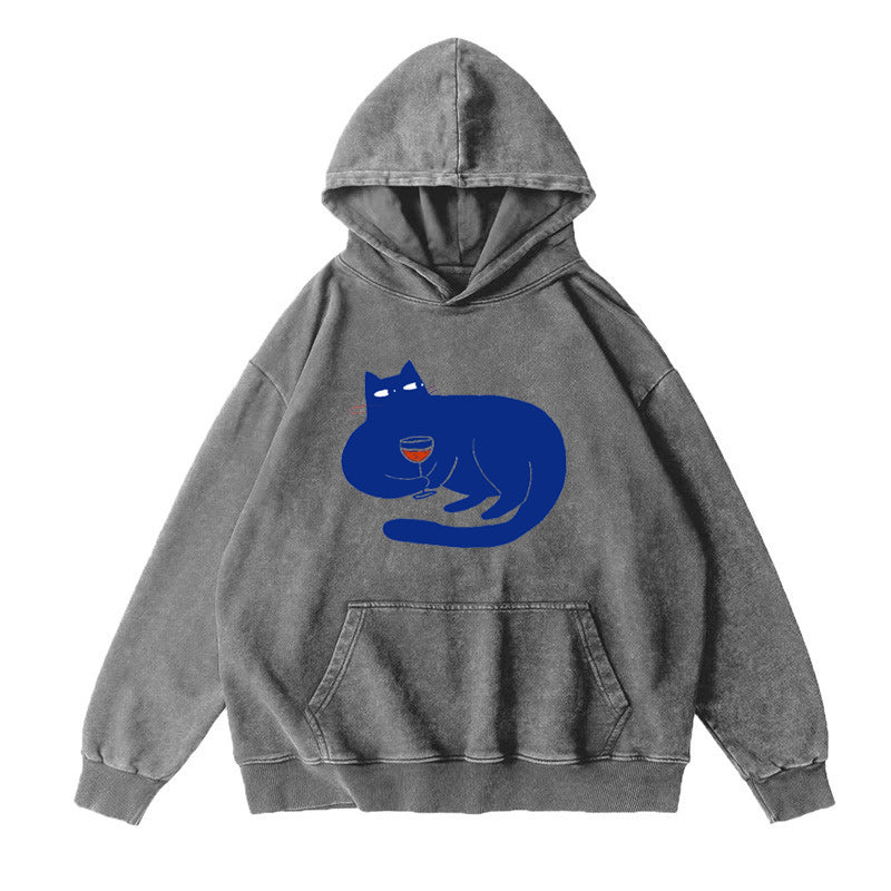 cat wine Unisex Hoodie