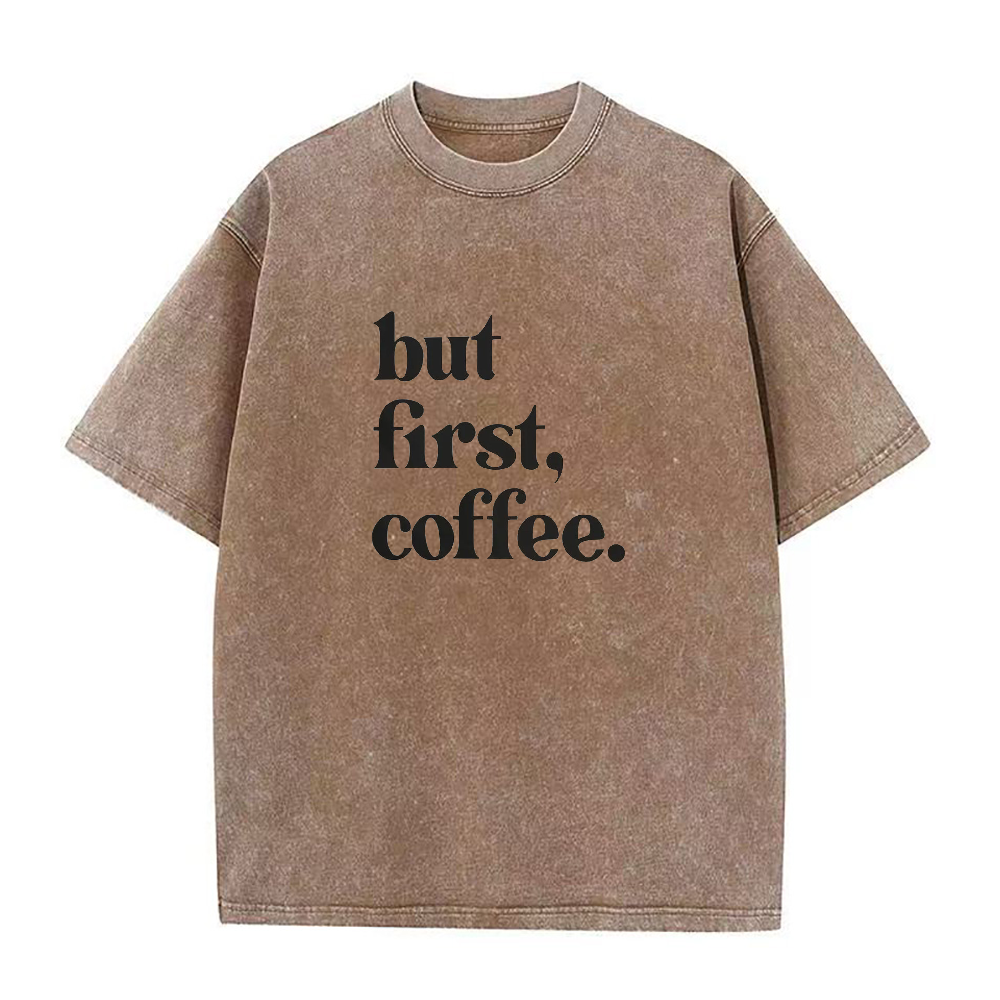 でもまずはコーヒー ユニセックスTシャツ