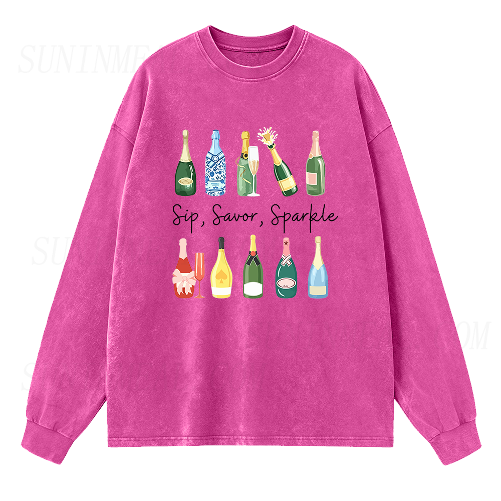 Champagne Bottles Long Sleeve Unisex Tee