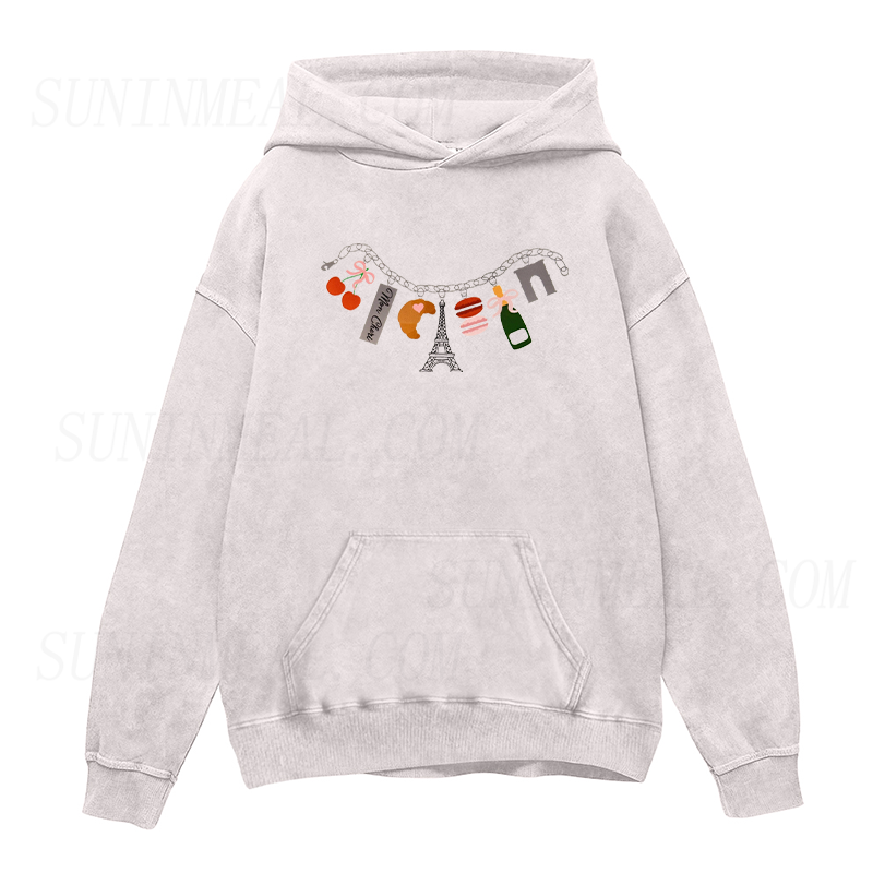 Paris Charm Bracelet Unisex Hoodie