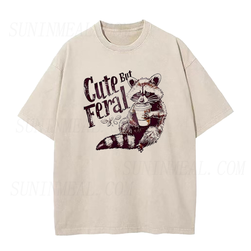 Raccoon Cute But Feral Unisex Tee