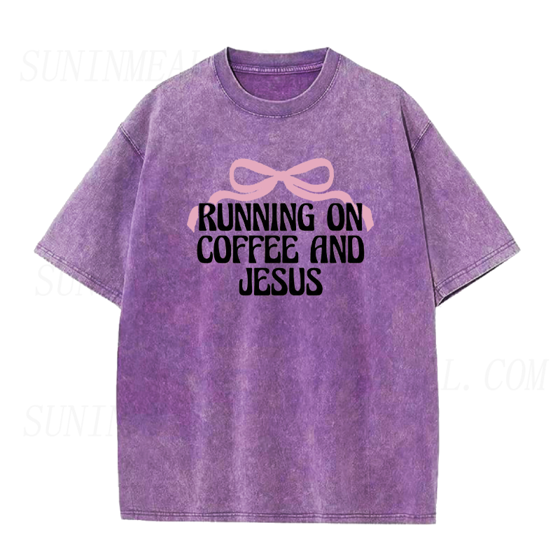 Running on Coffee and Jesus Unisex Tee