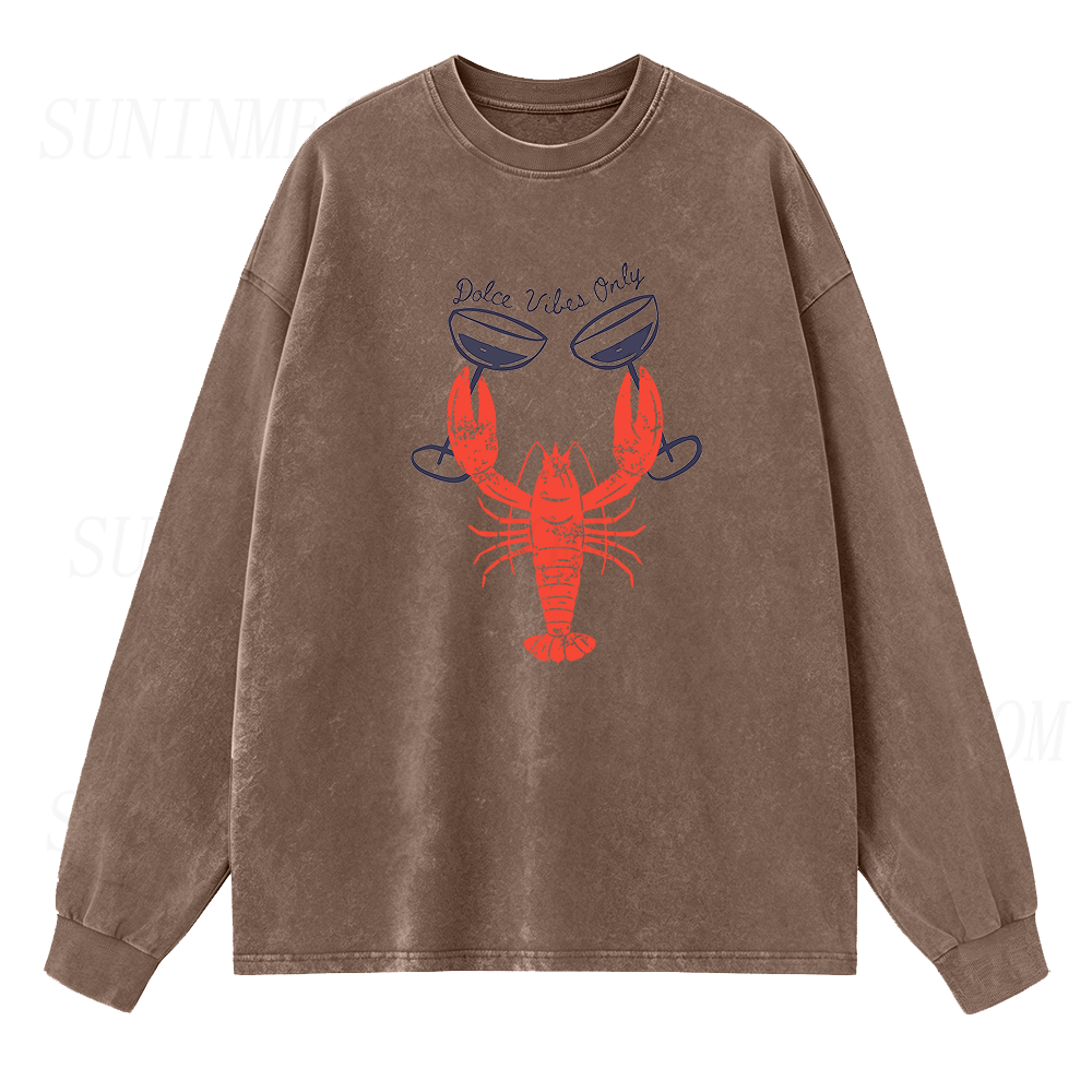 Dolce Vibes Only Lobster Cocktail Long Sleeve Unisex Tee
