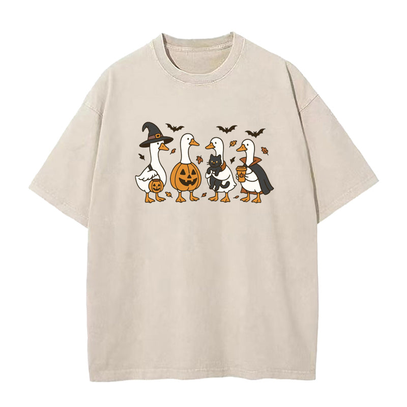 Halloween Ghost Silly Goose Unisex Tee