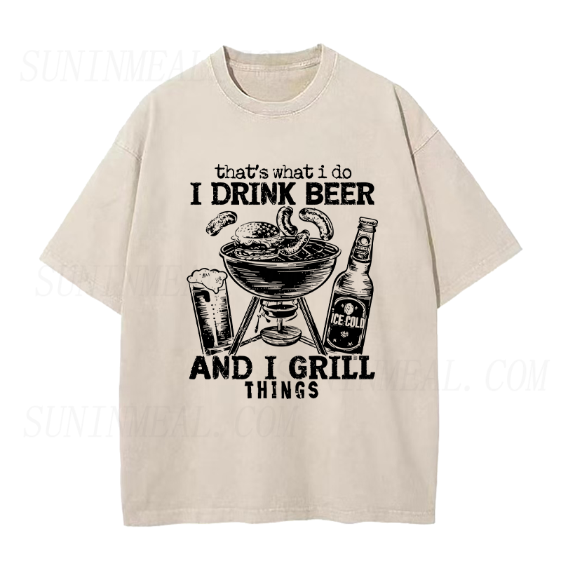 Drink Beer And Grill Unisex Tee