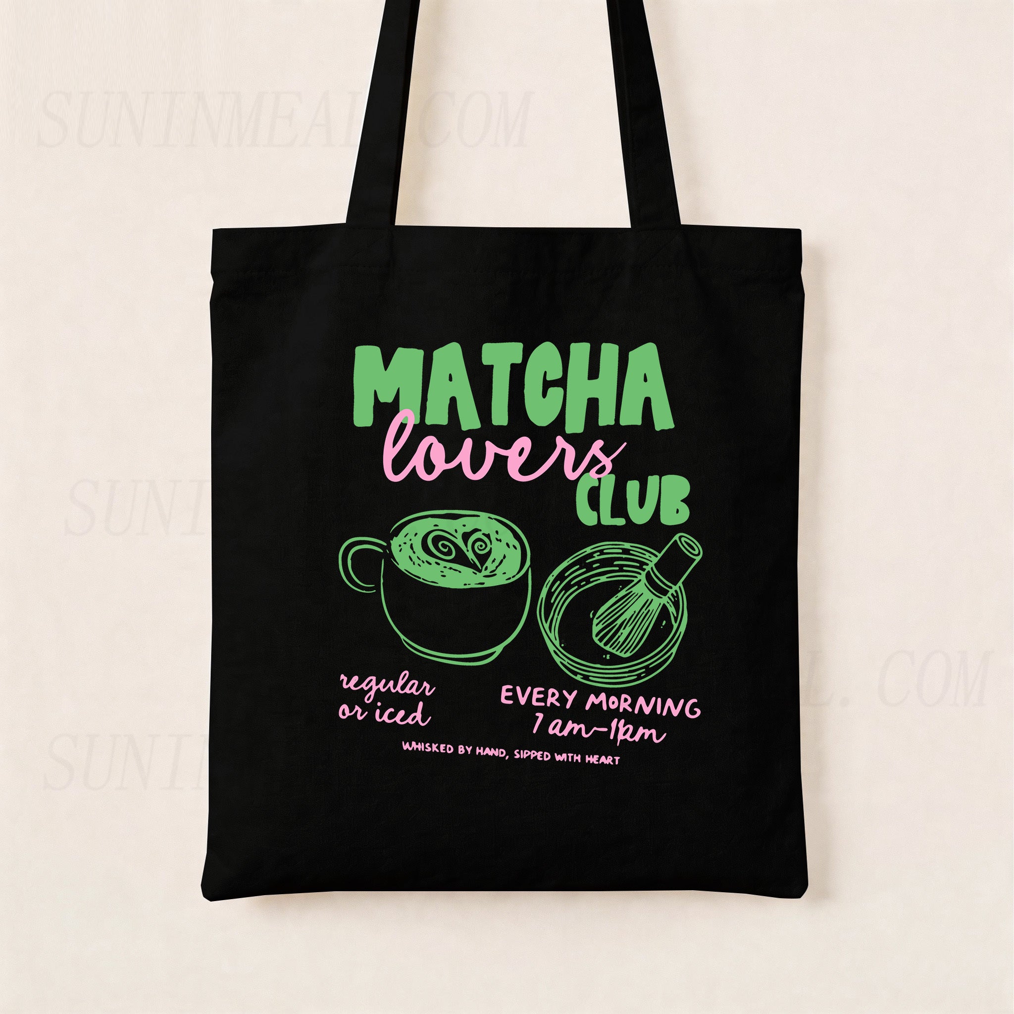 Matcha Lovers Club Canvas Tote Bag