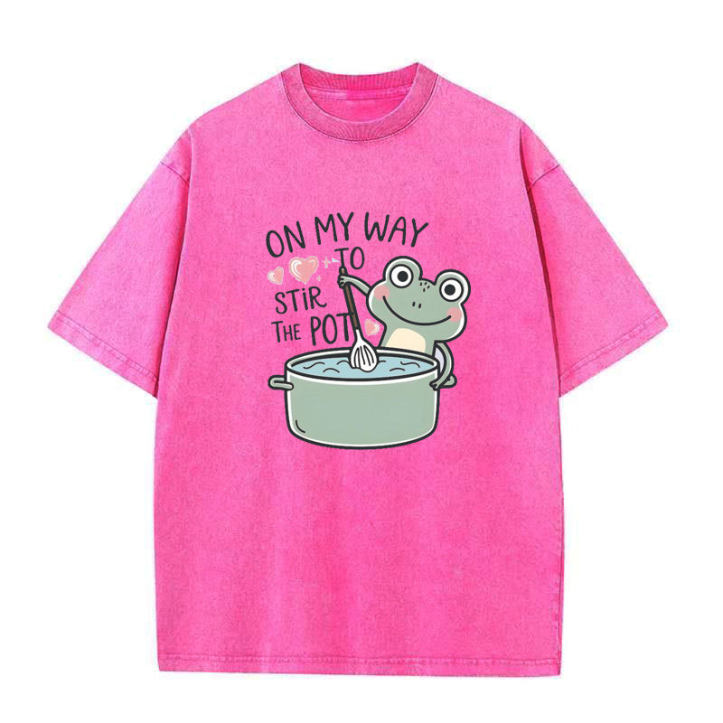 Funny Frog Stirring Pot Unisex Tee