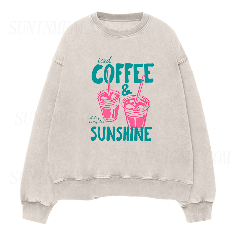 Iced Coffee and Sunshine Unisex Crewneck Sweatshirt