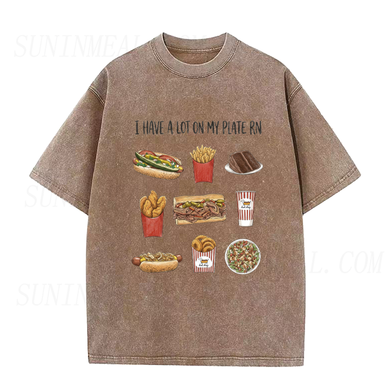 I Have A Lot On My Plate RN Fast Food Unisex Tee