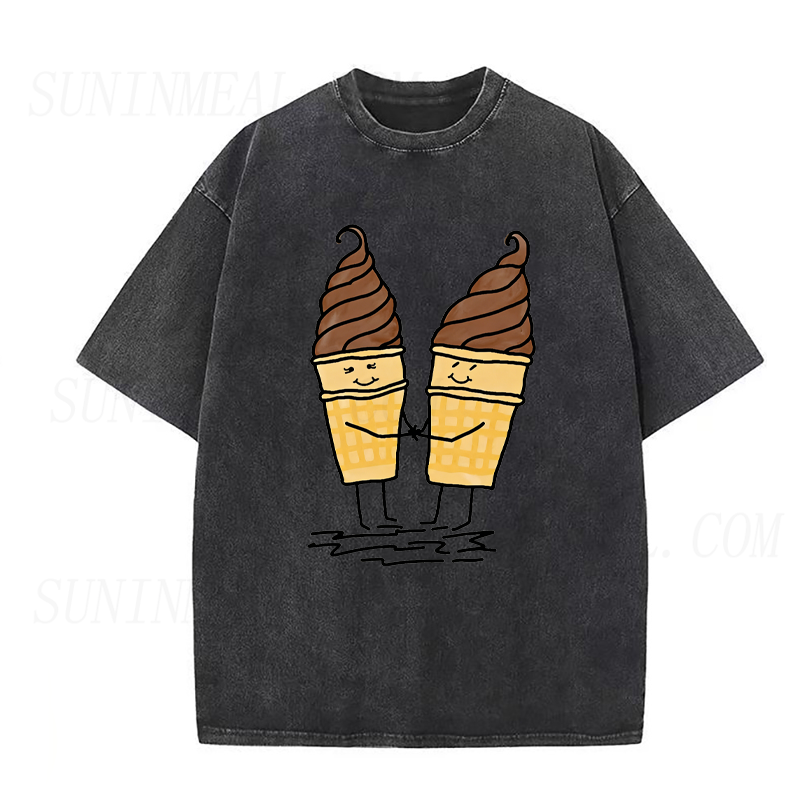 Ice Cream Cone Couple Tee