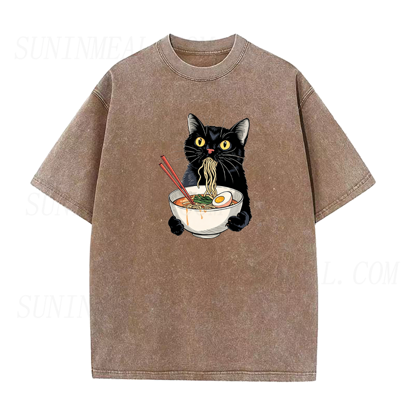 Black Cat Noodle Unisex Tee