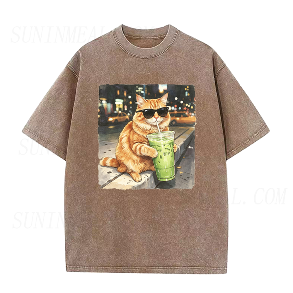 Cute Cat & Matcha Unisex Tee