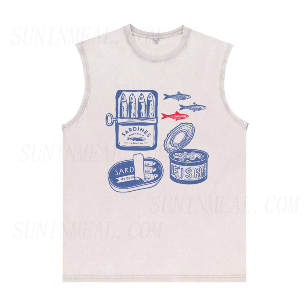 Sardines Tinned Fish Unisex Tank Top