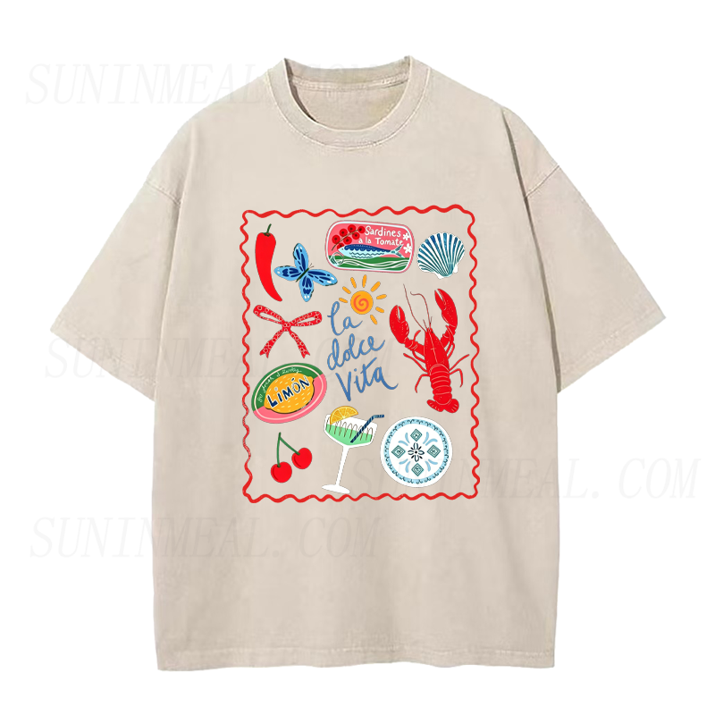 La Dolce Vita Summer Food & Lobster Unisex Tee