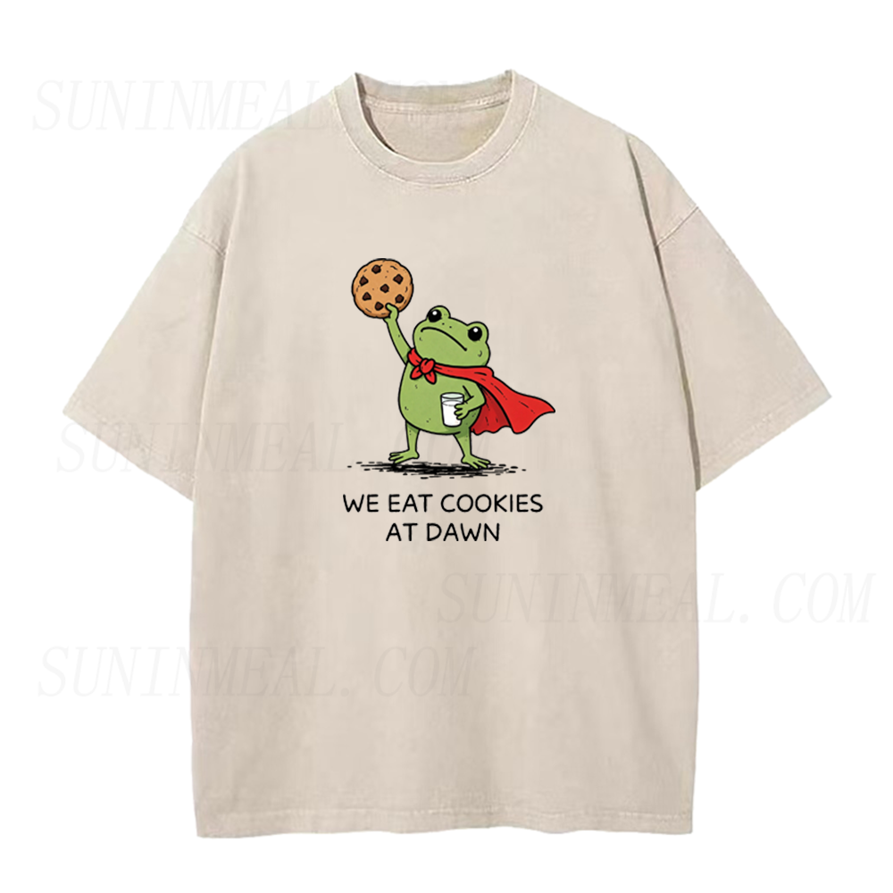 We Eat Cookies At Dawn Funny Frog Unisex Tee