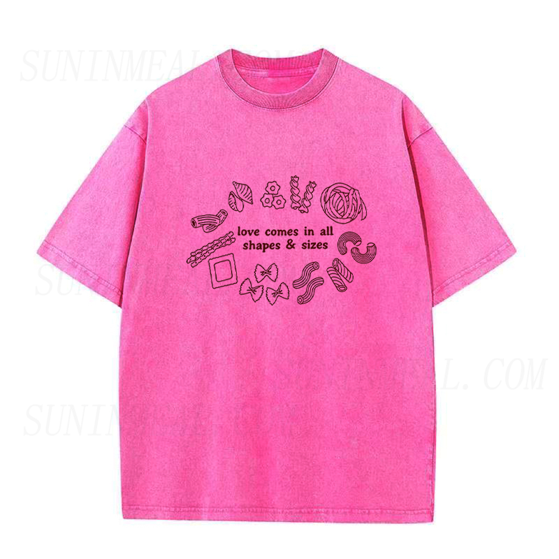Pasta Love Comes In All Shapes & Sizes Unisex Tee
