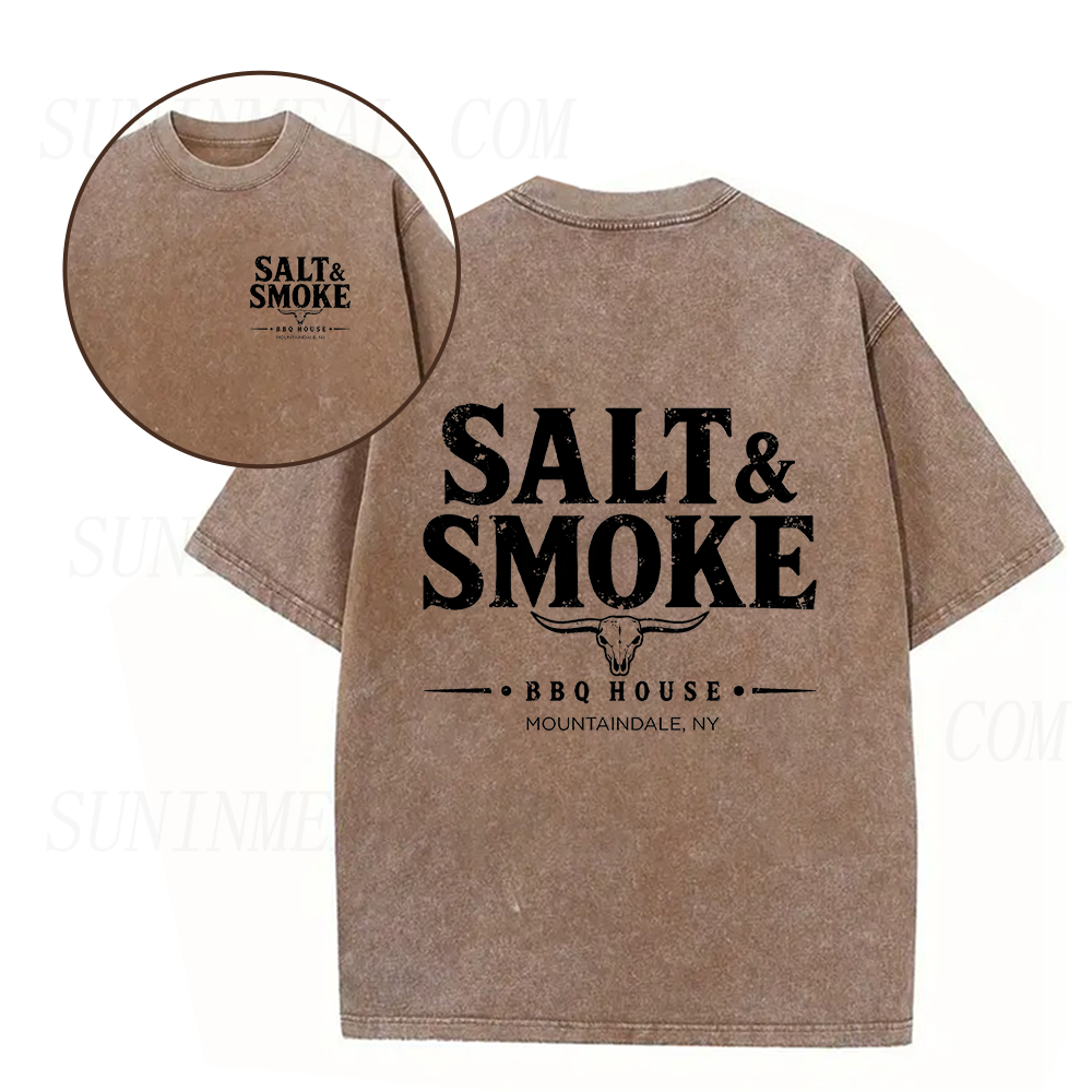 Salt & Smoke BBQ House Longhorn Skull Unisex Tee