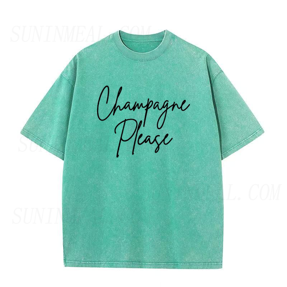 Retro Champagne Please Unisex Tee