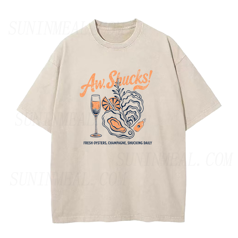 Aw Shucks Oyster & Champagne Unisex Tee