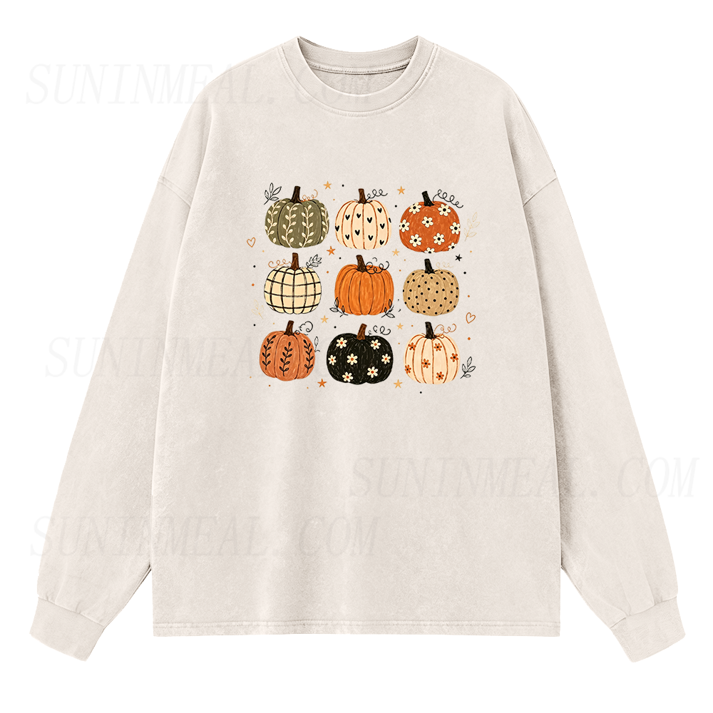 Boho Pumpkin Long Sleeve Unisex Tee