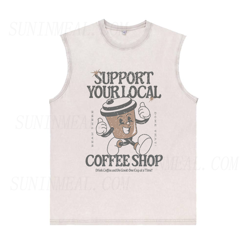 Support Your Local Coffee Shop Unisex Tank Top