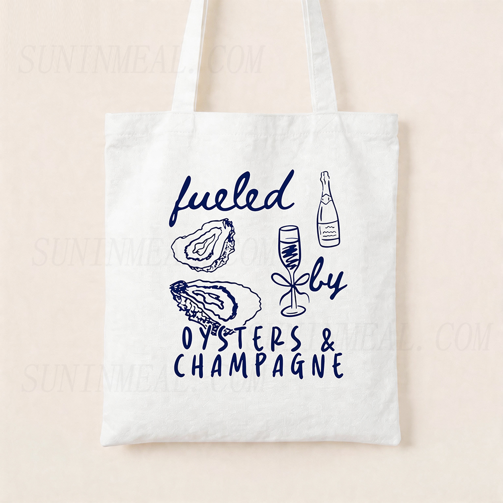 Fueled By Oysters & Champagne Canvas Tote Bag