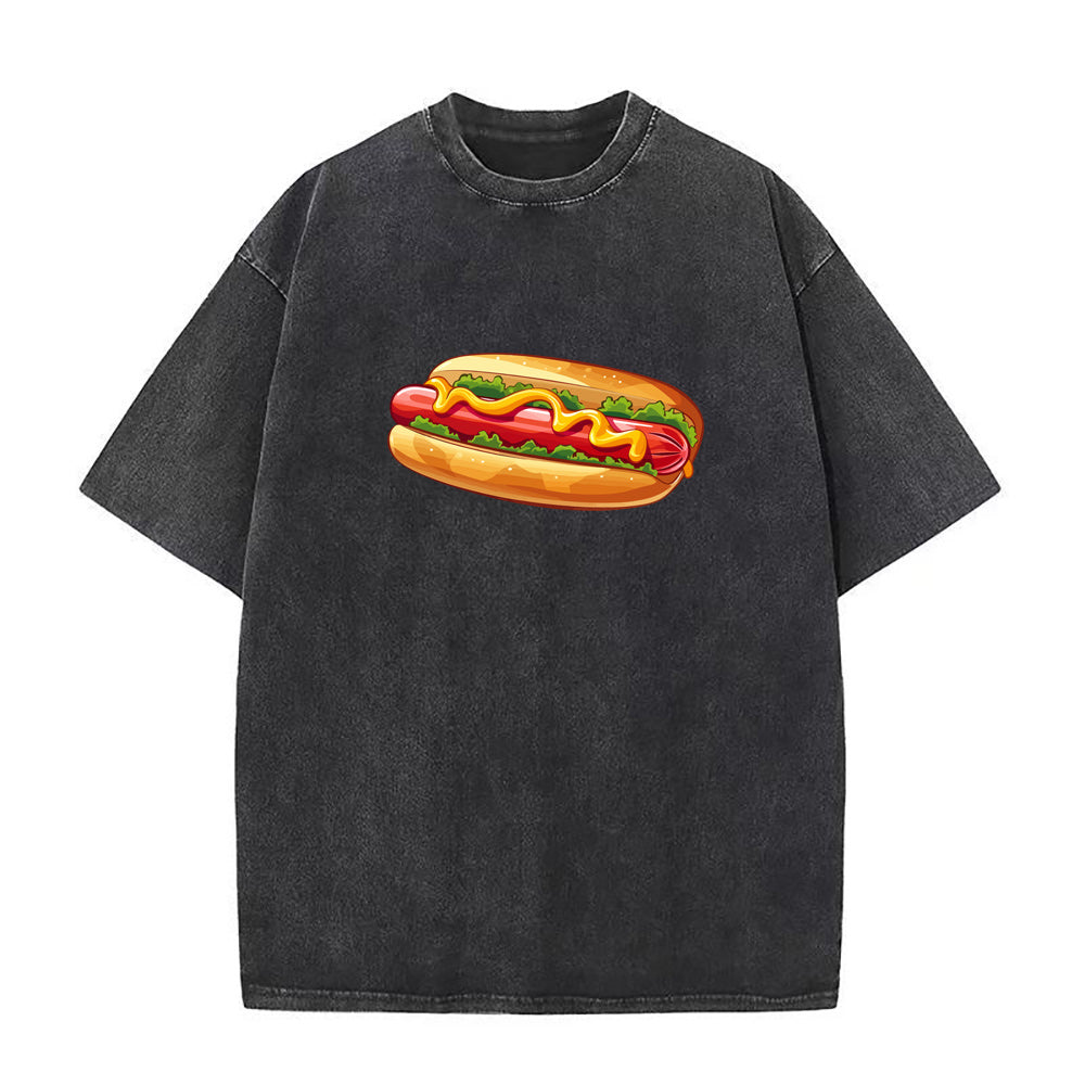ホットドッグ ユニセックス Tシャツ
