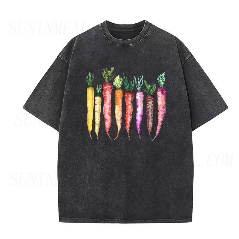 Watercolor Rainbow Carrots Unisex Tee