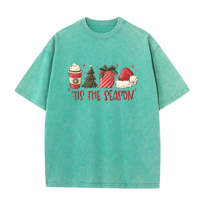 Xmas Presents & Santa Hat Unisex Tee