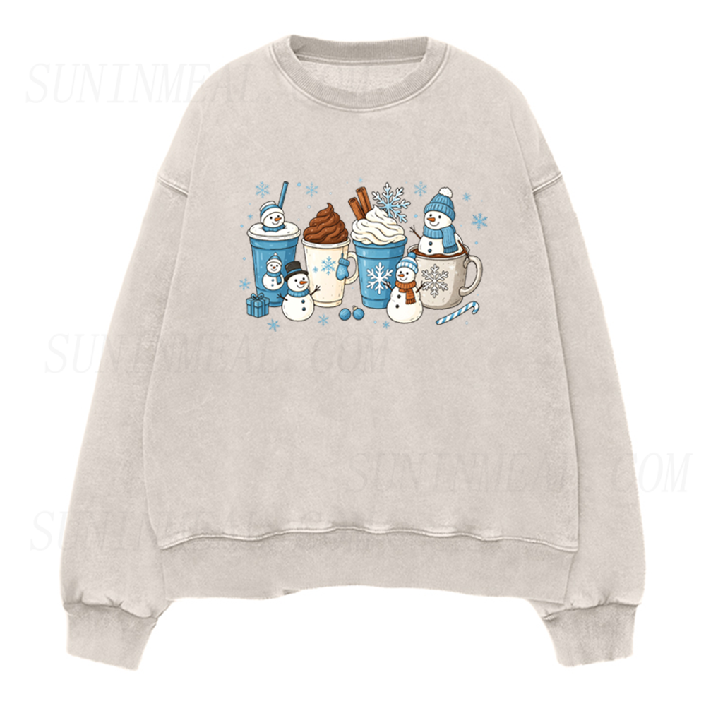 Snowman Coffee Unisex Crewneck Sweatshirt