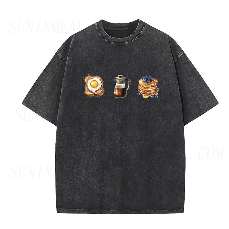 Toast Coffee Pancakes Breakfast Unisex Tee