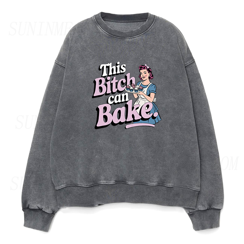 This Bitch Can Bake Unisex Crewneck Sweatshirt