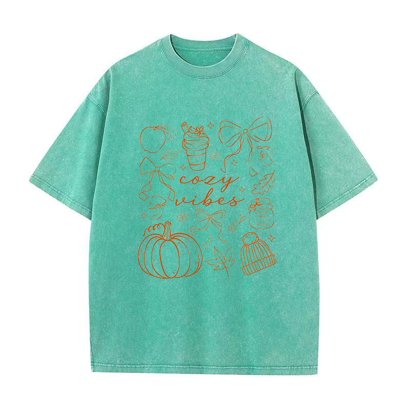 Hand Drawn Pumpkin Retro Preppy Unisex Tee