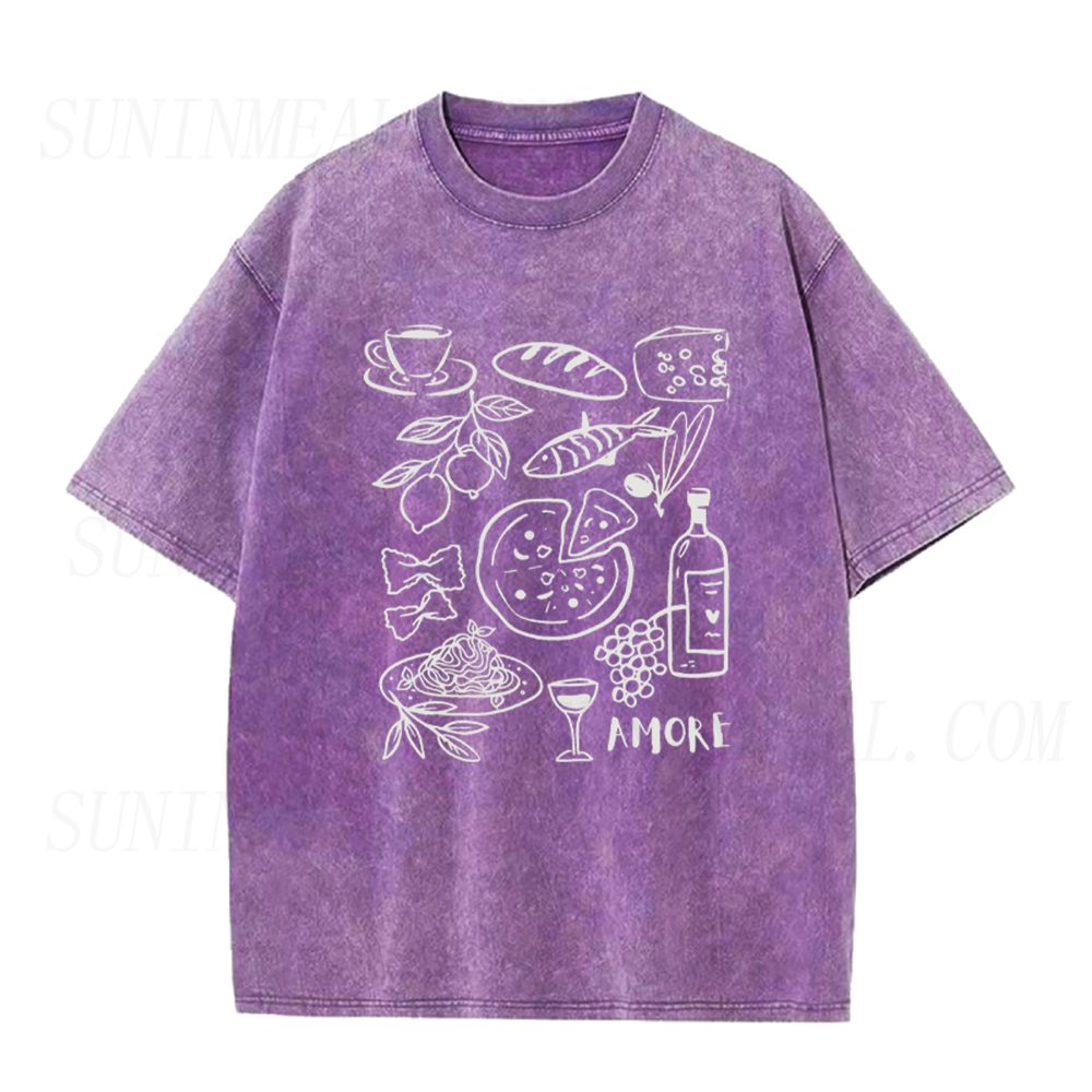 Amore Italian Food Sketch Unisex Tee