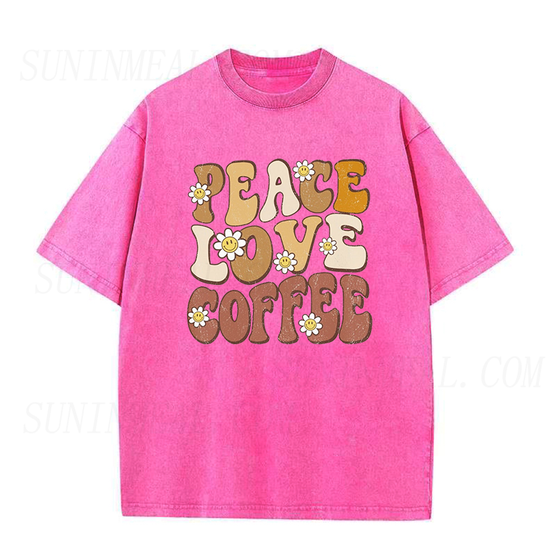 Peace Love Coffee Unisex Tee