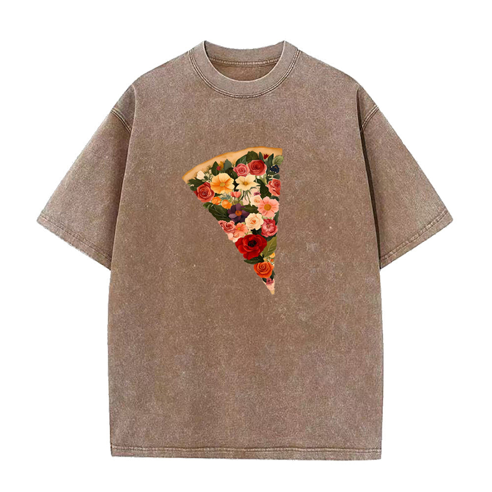flowers pizza Unisex Tee