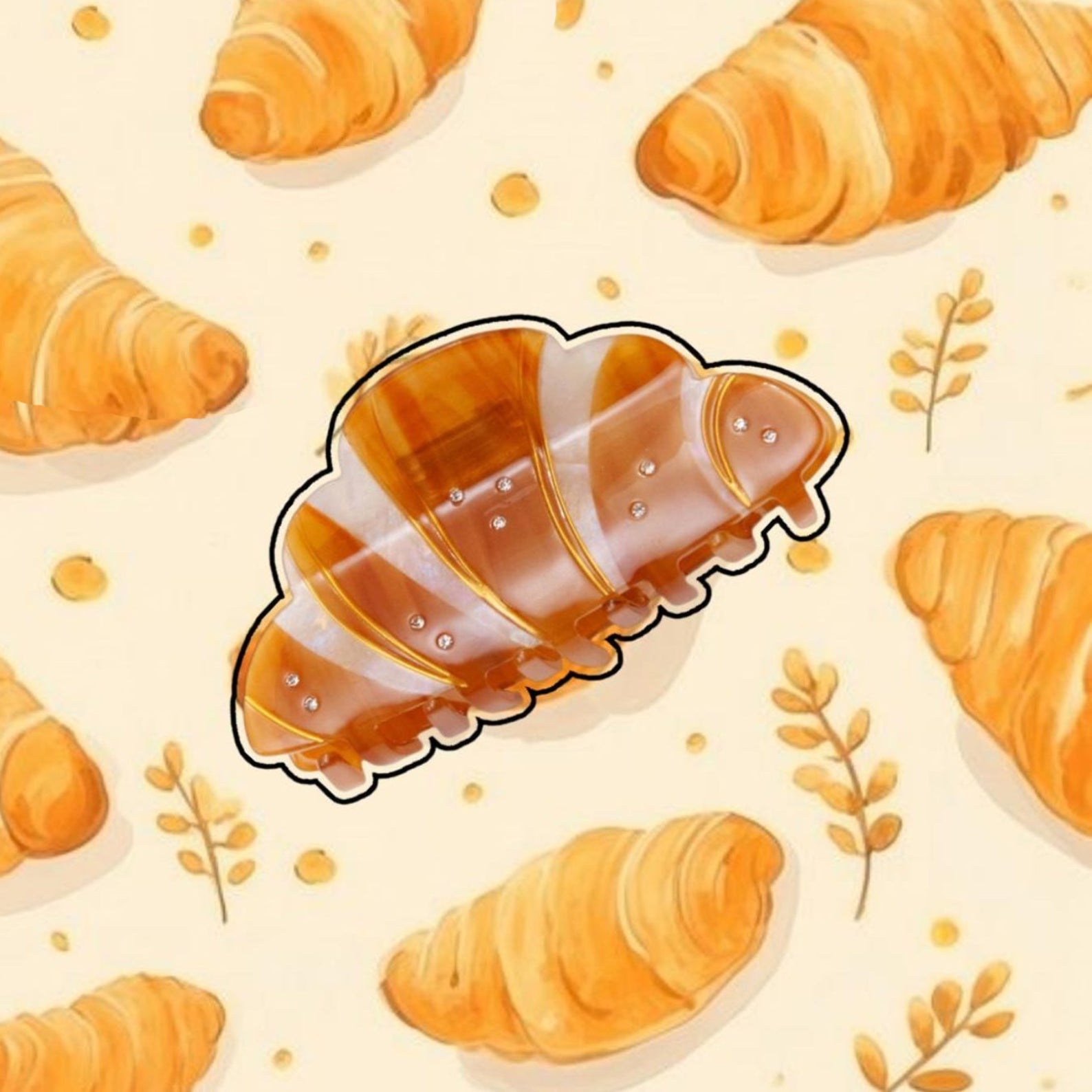 Croissant Hair Claw Clip